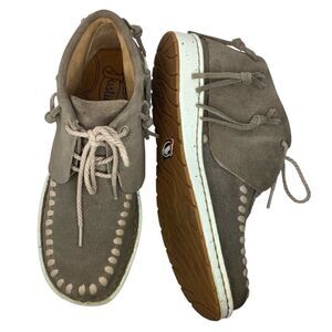 Justin Teepee Fringe Round Toe Moccasin Brown Leather Women’s Booties Sz 6.5